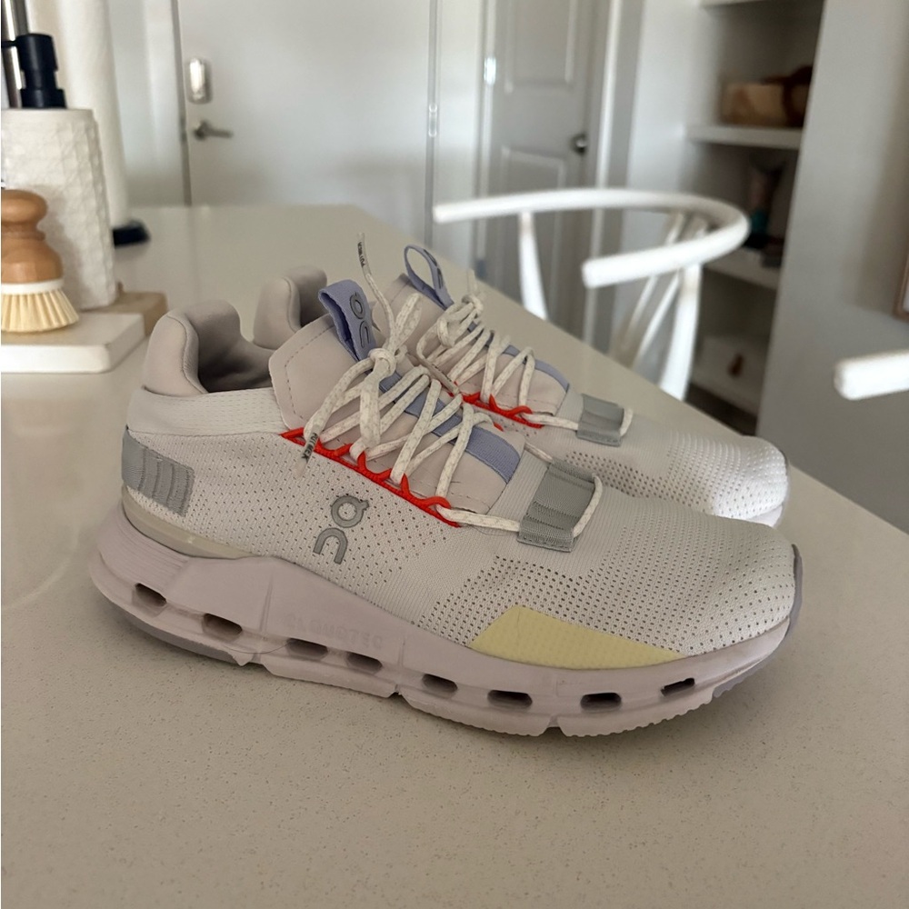 Women's White and Gray Athletic Shoes